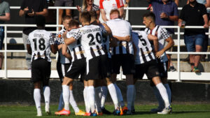 Spennymoor Town celebrate Mark Anderson's goal against Telford