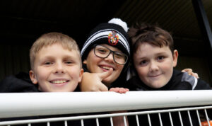 Young Spennymoor Town fans at a game