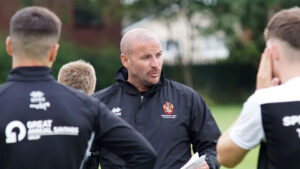 Spennymoor Town Manager Bernard Morley in training