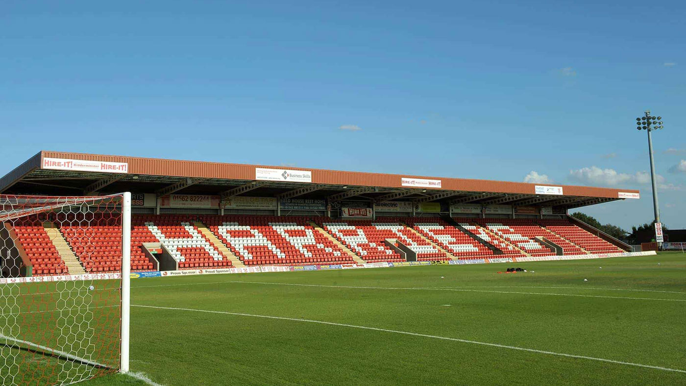 Kidderminster Harriers play at Aggborough