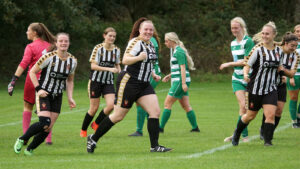 Spennymoor Town Ladies celebrate scoring a goal