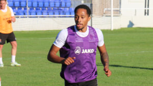 Niah Payne in training with Spennymoor Town