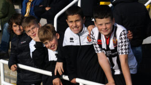 Young Spennymoor Town fans at The Brewery Field