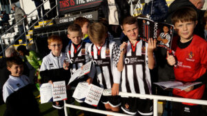 Young Spennymoor Town fans at The Brewery Field