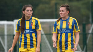 Spennymoor Town Ladies players Liv Mole and Courtney Mole