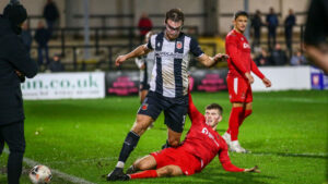 Dylan Boyle in action for Spennymoor Town against Chorley
