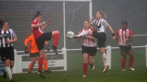 Coral Colledge in action for Spennymoor Town Ladies