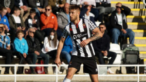 Finn Cousin-Dawson in action for Spennymoor Town