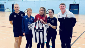 Michael Donohue and his M D Ballers coaches are joined by Luke Cowie