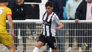 Tom Allan in action for Spennymoor Town