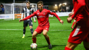 Dylan Boyle in action for Spennymoor Town