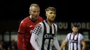 Finn Cousin-Dawson in action for Spennymoor Town
