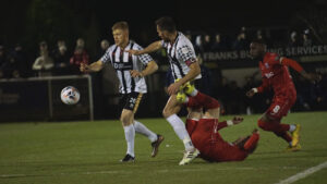 Elliott Whitehouse in action for Spennymoor Town against Darlington