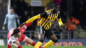 Lebrun Mbeka in action for Boston United