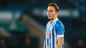 Connor Shanks in action for Huddersfield Town
