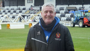 Spennymoor Town groundsman Mark Sleightholme