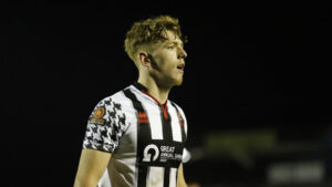Bobby Faulkner in action for Spennymoor Town