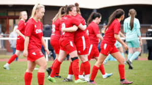 Spennymoor Town Ladies celebrate a goal