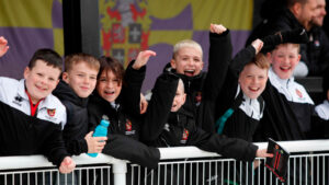 Young Spennymoor Town fans at The Brewery Field