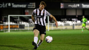Bobby Faulkner in action for Spennymoor Town
