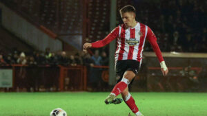 Zak Goodson in action for Altrincham