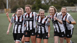 Spennymoor Town Ladies celebrate their win over Gateshead