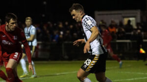 Lewis Thompson in action for Spennymoor Town