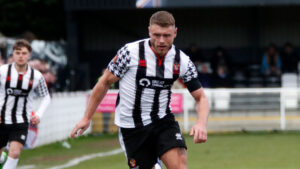 Paul Blackett in action for Spennymoor Town