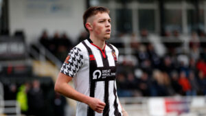 Zak Goodson in action for Spennymoor Town