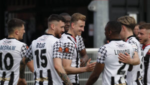 Spennymoor Town's Glen Taylor celebrates