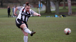 Kira Whittle in action for Spennymoor Town