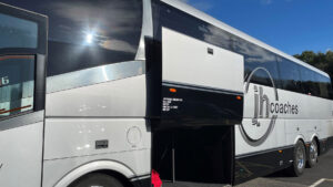 Spennymoor Town's First Team coach supplied by JH Coaches
