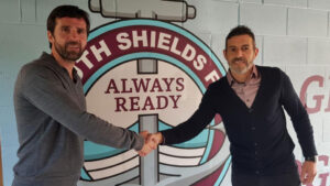 South Shields management team Tommy Miller and Julio Arca