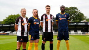 Spennymoor Town's new home and away kits for 2023/24