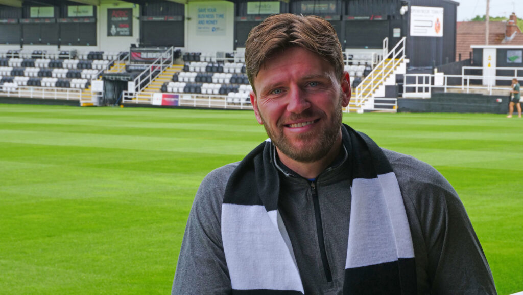 Spennymoor Town goalkeeper James Montgomery at The Brewery Field