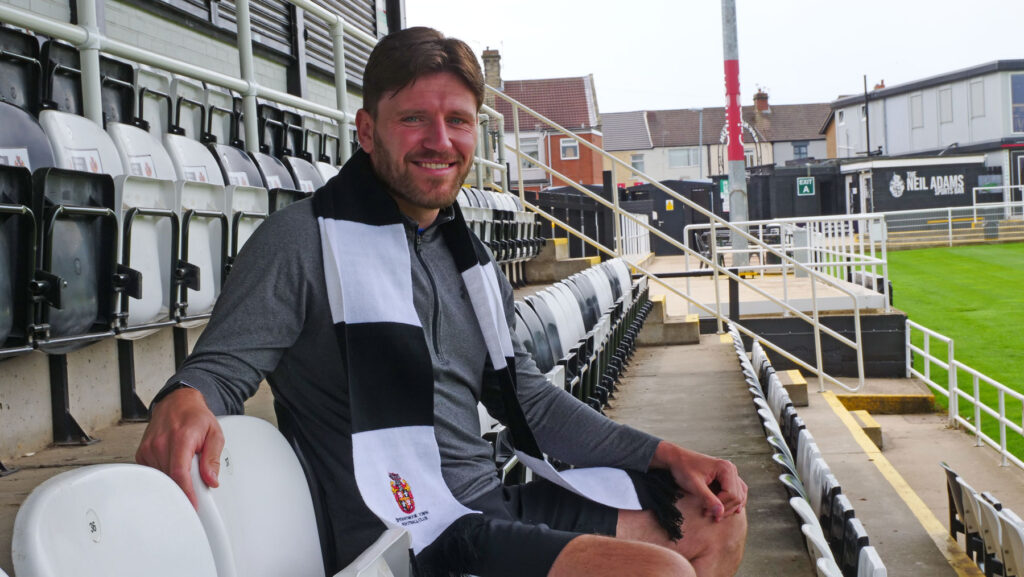 Spennymoor Town goalkeeper James Montgomery at The Brewery Field