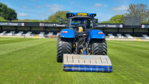 Summer work on the pitch at The Brewery Field