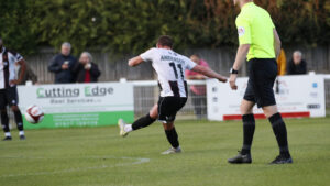 Spennymoor Town's Mark Anderson scores against Newton Aycliffe