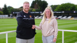 Spennymoor Town Ladies boss Billy Shackleton welcomes Caitlin Bates to the Club