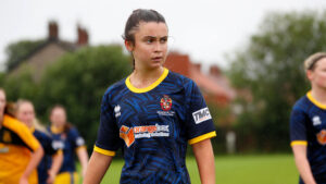 Beth Enguita in action for Spennymoor Town Ladies