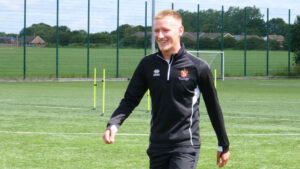 Spennymoor Town midfielder Danny Greenfield in training