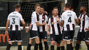Rob Ramshaw celebrates his goal against Newcastle United U21s