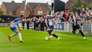 Josh Doherty in action for Spennymoor Town against Tamworth