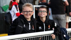 Young Spennymoor Town fans at The Brewery Field