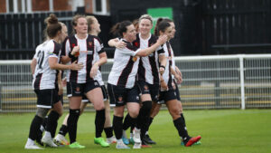 Spennymoor Town Ladies celebrate Katy Hemmingway's goal against Alnwick Town