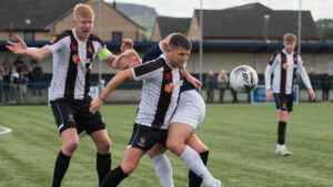 Rob Ramshaw in action for Spennymoor Town at Buxton