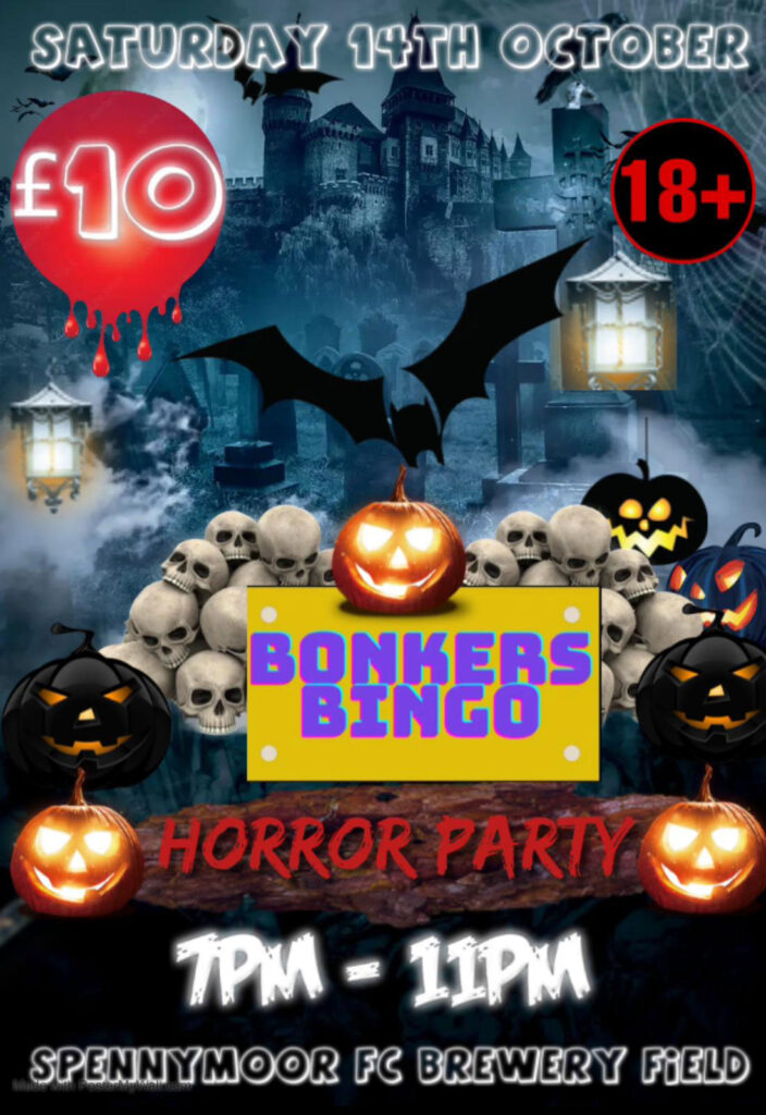 Bonkers Bingo Horror Party at Spennymoor Town