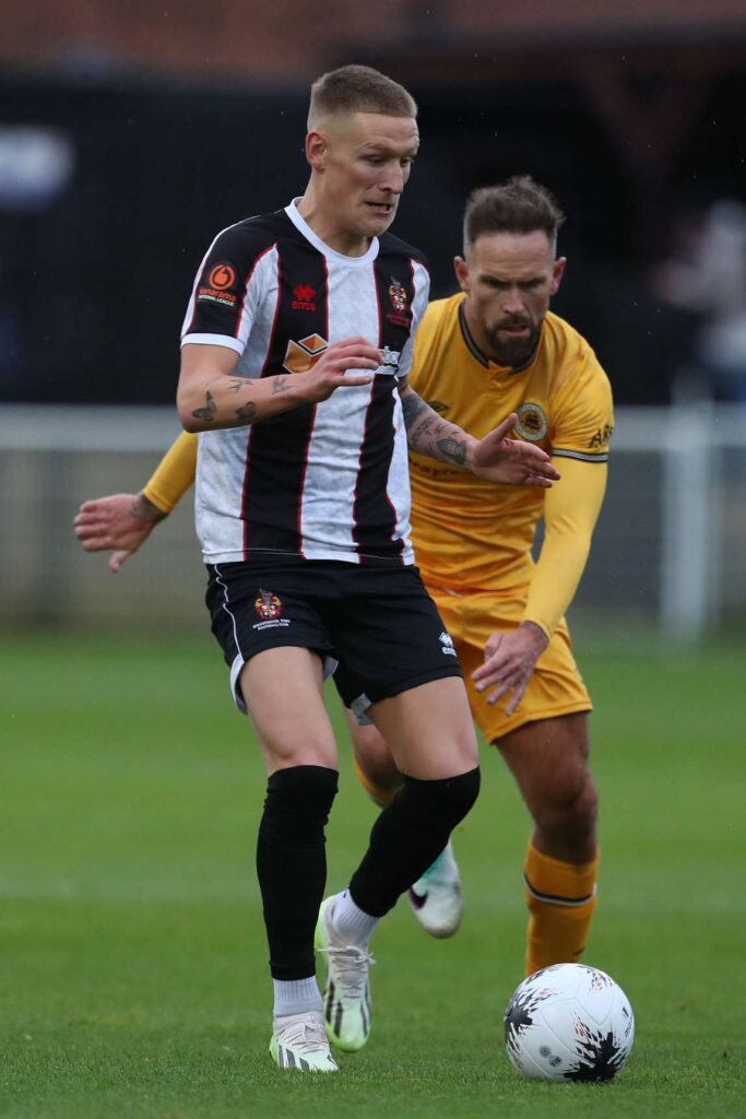 during the Vanarama National League North match between Spennymoor Town and Boston United at the Brewery Field, Spennymoor on Saturday 4th November 2023. (Photo: Mark Fletcher | MI News)