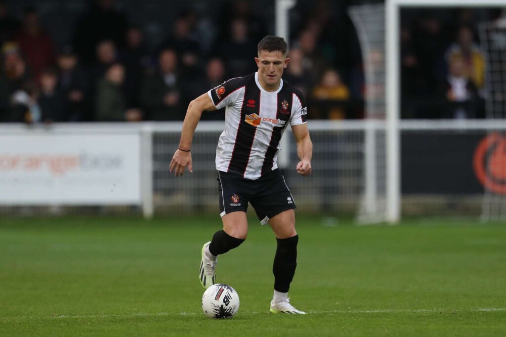 during the Vanarama National League North match between Spennymoor Town and Boston United at the Brewery Field, Spennymoor on Saturday 4th November 2023. (Photo: Mark Fletcher | MI News)