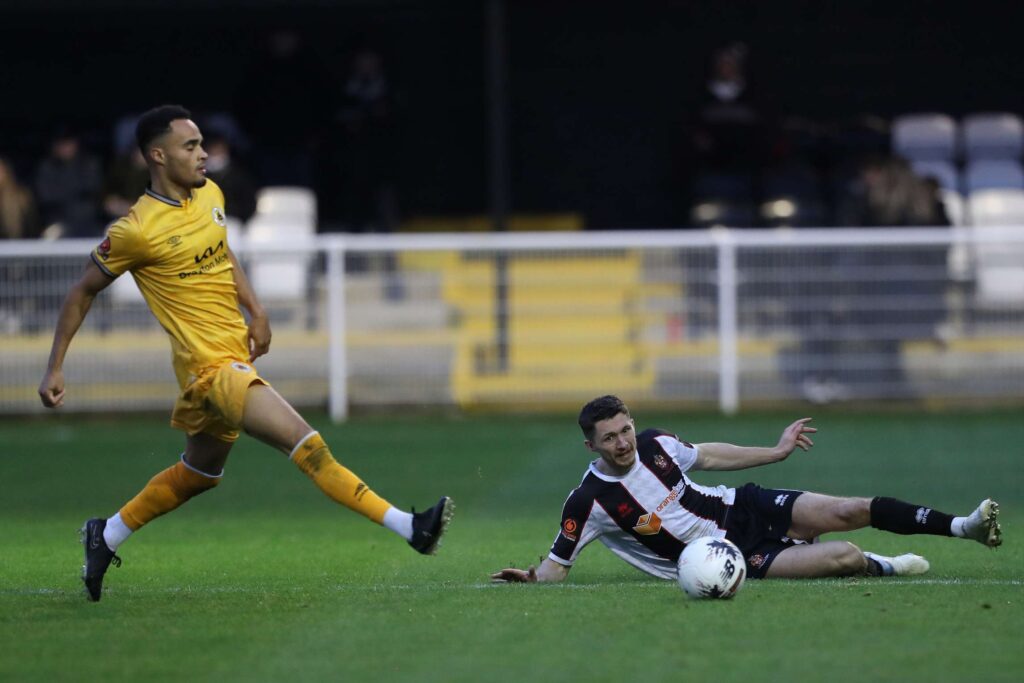 during the Vanarama National League North match between Spennymoor Town and Boston United at the Brewery Field, Spennymoor on Saturday 4th November 2023. (Photo: Mark Fletcher | MI News)